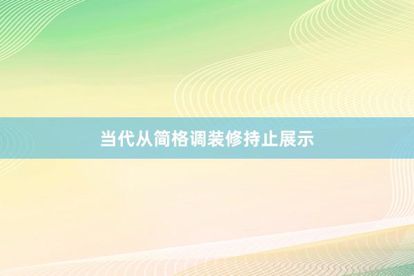 当代从简格调装修持止展示